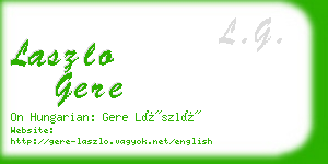 laszlo gere business card